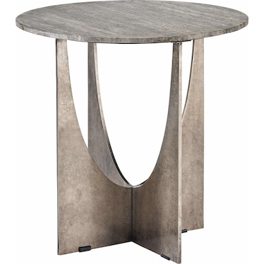 Op Art End Table Bronzed
