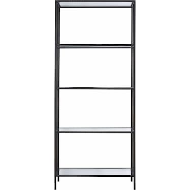 Industrial Etagere Glass and Metal
