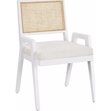 Modern Glacier Cane Arm Chair