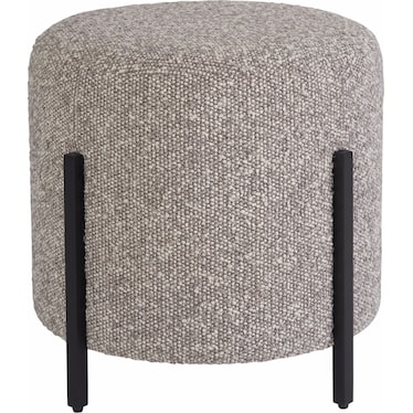 Coalesce Two-Toned Metal Base Poof