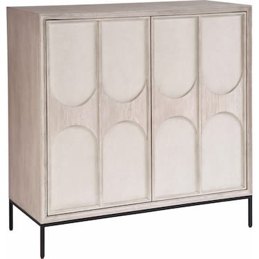 Coalesce Faux Linen Bar Cabinet