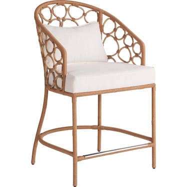 Weekender Home Collection Pebble Counter Stool Natural Rattan