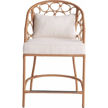 Weekender Home Collection Pebble Counter Stool Natural Rattan