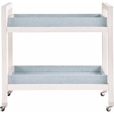 Weekender Coastal White Sand Bar Cart
