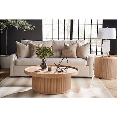 Modern Natural Oak Cocktail Table