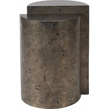 Modern End Table Pyrite Finish
