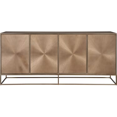 Modern Aged Brass Credenza