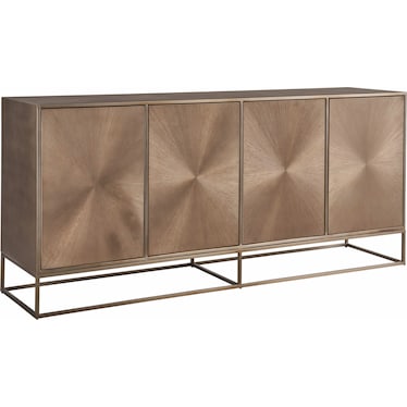 Modern Aged Brass Credenza