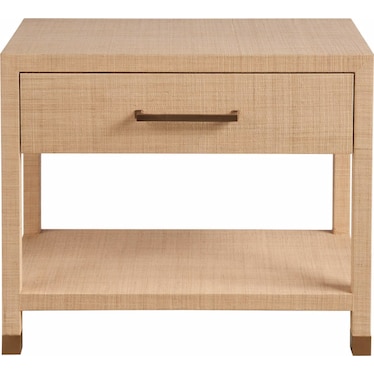 Modern Leah Raffia Nightstand