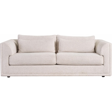 Modern Ivory Performance Fabric Sofa
