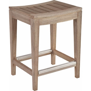 Saratoga Counter Stool Weathered Teak
