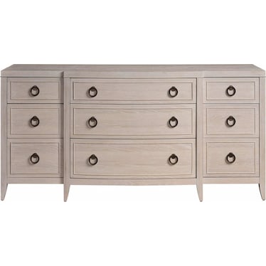 Avaline 9-Drawer White Oak Dresser