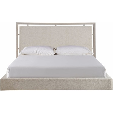 Avaline Modern White Oak Panel Bed