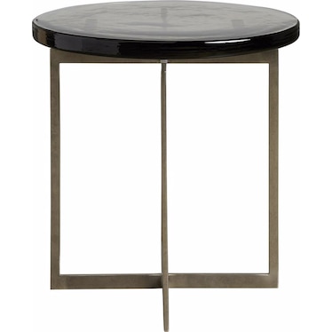 Avaline Smoked Glass Top Side Table