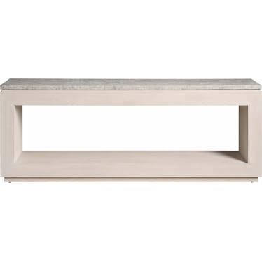 Avaline White Oak Stone Console Table