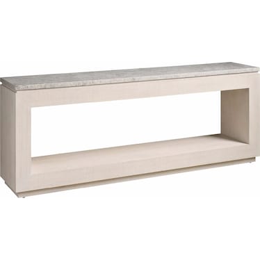 Avaline White Oak Stone Console Table