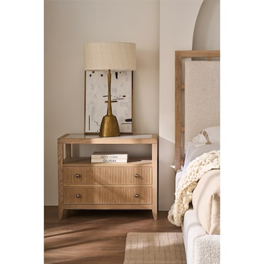 Avaline Skylark Stone Top Nightstand