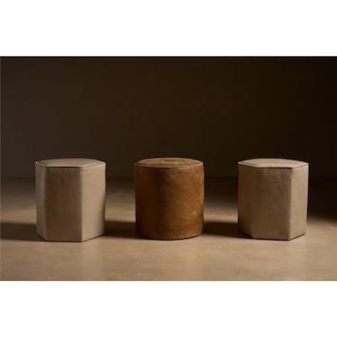 Gemma Upholstered Round Ottoman