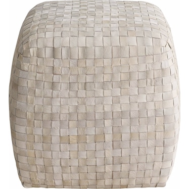 Dwell Leather Pouf