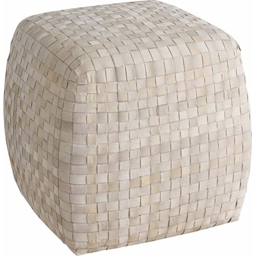 Dwell Leather Pouf