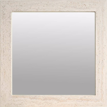 Modern White Travertine Mirror