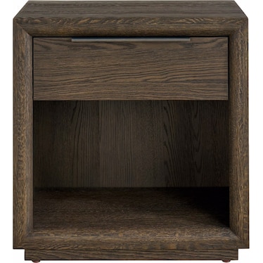 Modern One Drawer Nightstand Sable