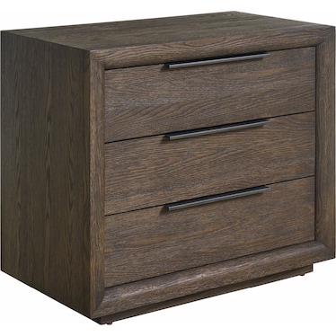 Modern Sable Plinth Nightstand
