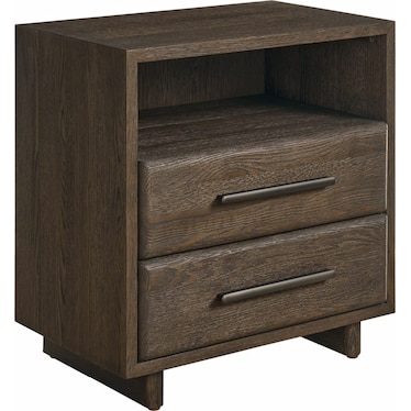 Modern Sable Open Storage Nightstand