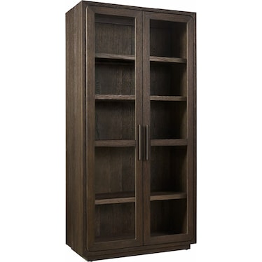 Modern Sable Finish Display Cabinet