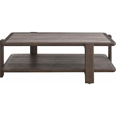 Modern Coffee Table Sable Wood Stone