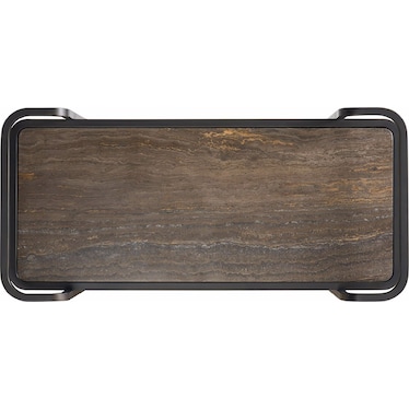 Modern Smoked Bronze Metal Bar Cart
