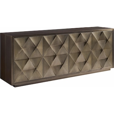 Modern Antique Champagne Credenza