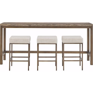 Brindle Console with Stools