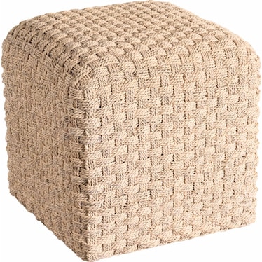 Birchaven Woven Natural Cube Pouf