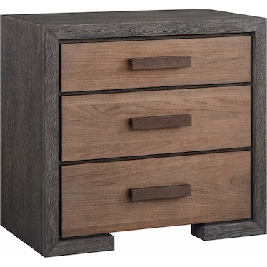 Modern Nightstand Veil Oak Walnut