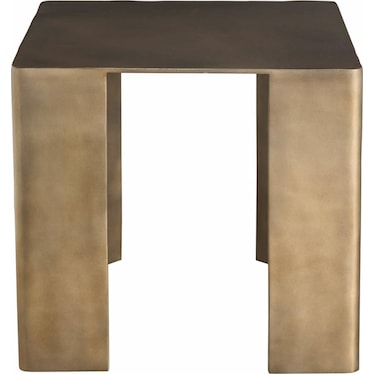 Modern Black Nickel End Table