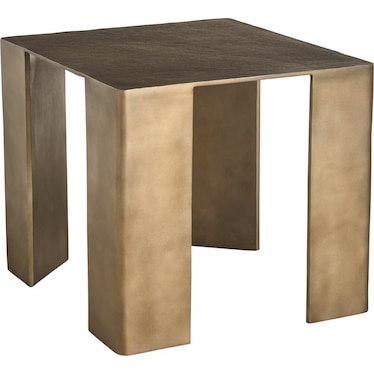 Modern Black Nickel End Table