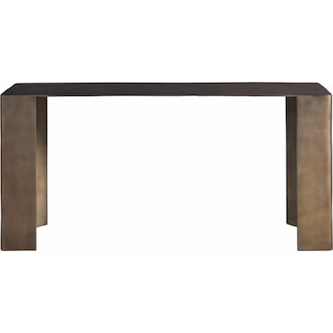 Modern Black Nickel Console Table