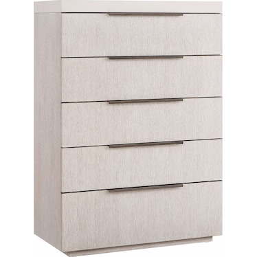 Modern Mist Oak White Quartz Chest