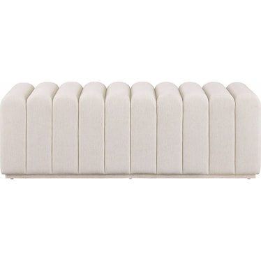 Modern Levi Oyster Fabric Bench