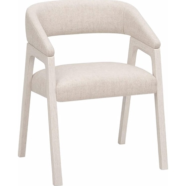 Modern Dining Chair Fabric Mist Oak