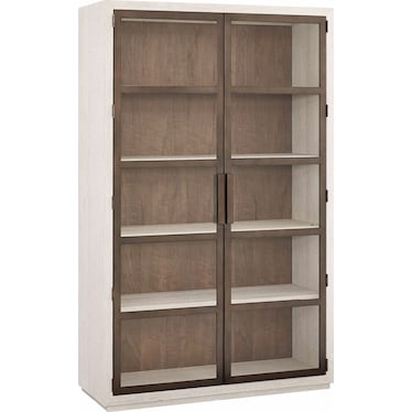 Modern Mist Oak Curio Cabinet