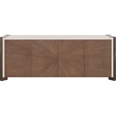 Modern Credenza Mist Oak Haze Walnut