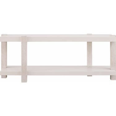 Modern Console, Quartz Top, Mist Oak