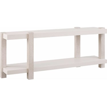 Modern Console, Quartz Top, Mist Oak