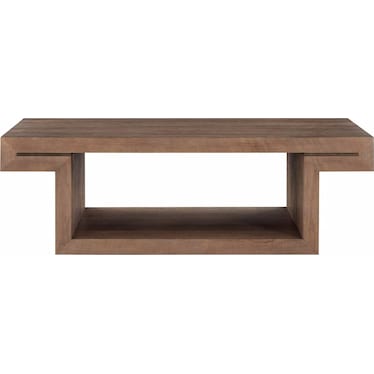Modern Coffee Table Figured Walnut Smoked Gold Accents