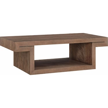 Modern Coffee Table Figured Walnut Smoked Gold Accents