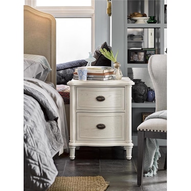 Amity Classic Nightstand, Cotton Finish