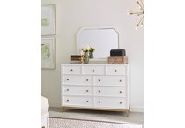 white with gold accents    