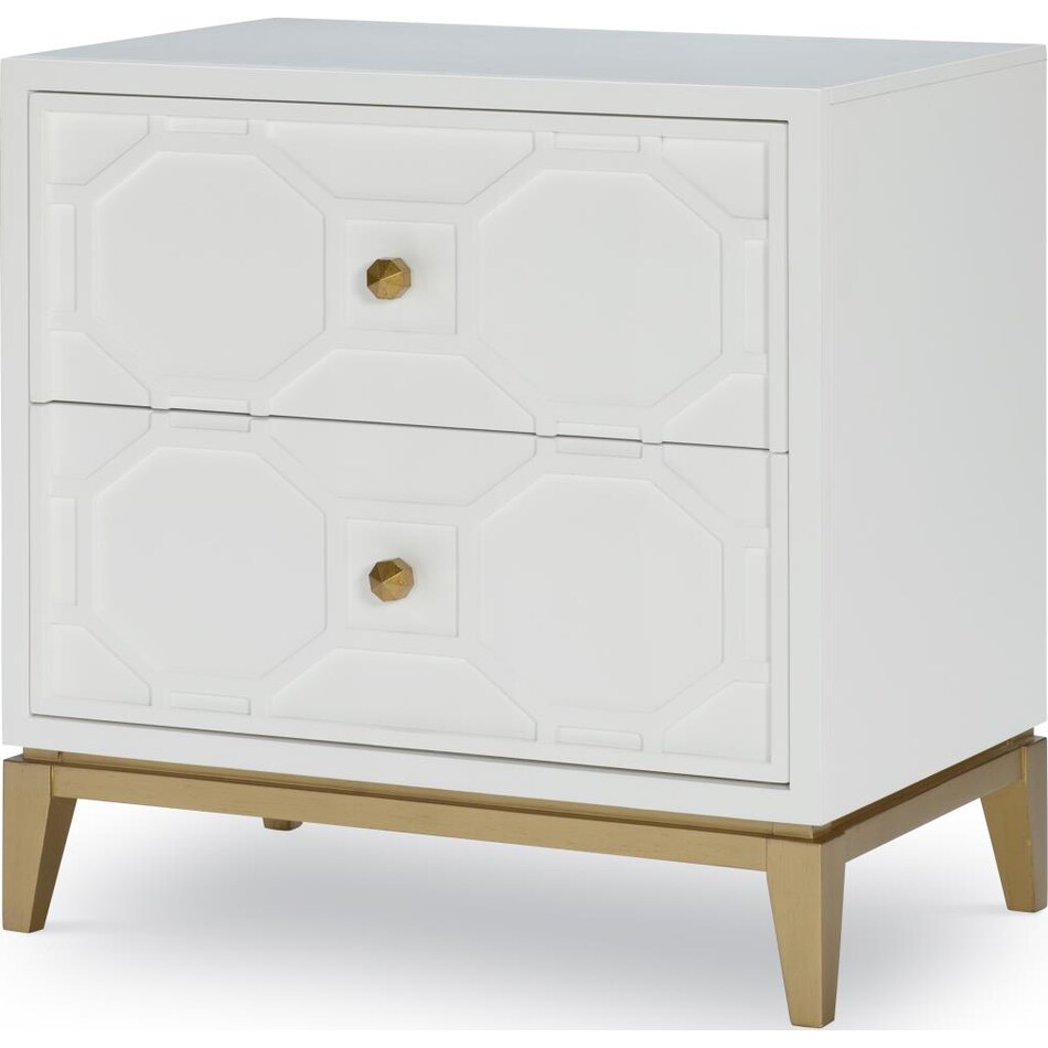 white with gold accents    